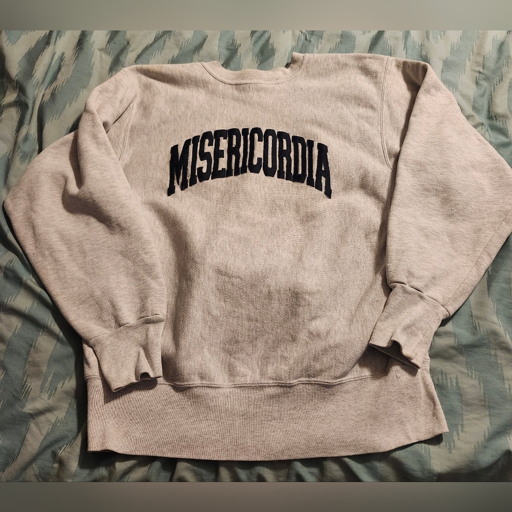 Vintage‎ Rare Misericordia University Gray Sweatshirt Men's Size XL